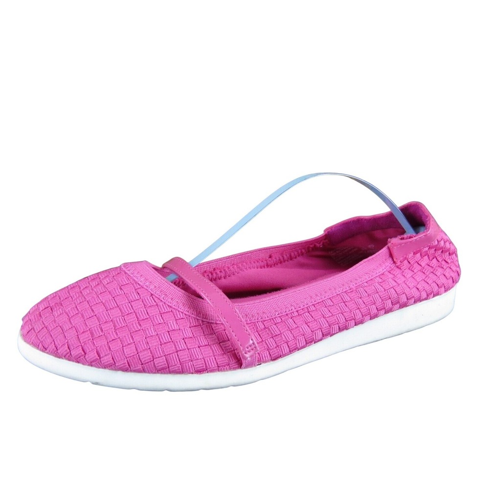 Dexflex Ballet Flats Woven Comfort Strap Shoes Slip On Casual Pink Size 9.5